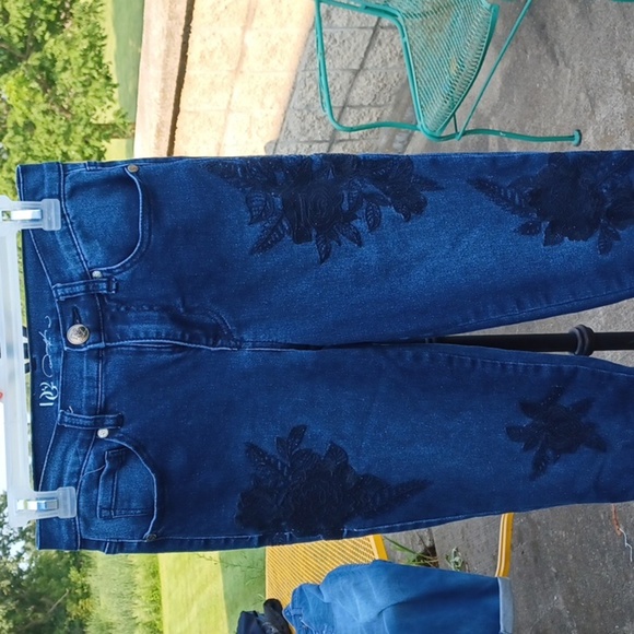 DG2 By Diane Gilman Women’s Jeans - Size 2, embroidered - Picture 2 of 6